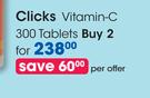 Clicks Vitamin C-2x300 Tablets