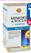 Natrx Memory & Focus,Mood Balance Or Stress & Anxiety Combo-30 Capsules Per Pack
