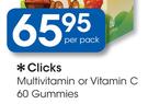 Clicks Multivitamin Or Vitamin C-60 Gummies