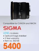 Sigma Wide Angle Lens 10-20mm