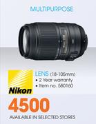 Nikon Multipurpose Lens 18-105mm