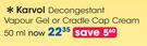Karvol Decongestant Vapour Gel Or Cradle Cap Cream-50ml
