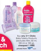 Clicks Baby Toiletry Products(Excludes Mini-50ml,100ml Or 100g)-Each