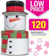 Biscuit Snowman Tin