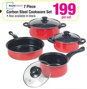 Mainstays 7 Piece Carbon Steel Cookware Set-Per Set