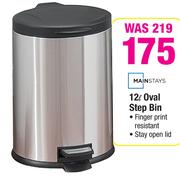 Mainstays 12L Oval Step Bin