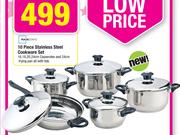 Mainstays 10 Piece Stainless Steel Cookware Set