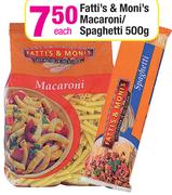 Fatti's & Moni's Macaroni/Spaghetti-500G Each