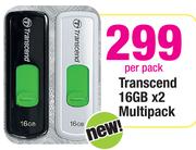 Transcend 16GB x2 Multipack-Per Pack