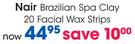 Nair Brazilian Spa Clay 20 Facial Wax Strips