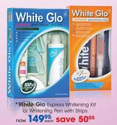 White Glo Express Whitening Kit Or Whitening Pen With Strips-Each