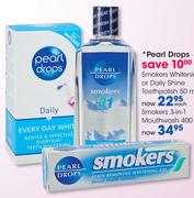Pearl Drops Smokers 3-In-1 Mouthwash-400ml