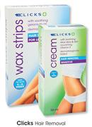 Clicks Hair Removal 20 Leg Wax Strips