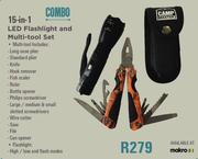 Camp Master 15-In-1 LED Flashlight And Multi Tool Set Combo