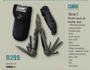 Camp Master 15-In-1 Multi Tool & Knife Set Combo