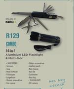 Camp Master 14-In-1 Aluminium LED Flashlight & Multi Tool