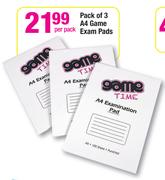 A4 Game Exam Pads Pack Of 3-Per Pack