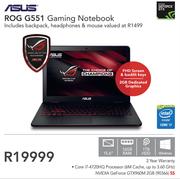 Asus ROG G551 Gaming Notebook