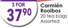 Carmien Rooibos 20 Tea Bags Assorted-3 Pack