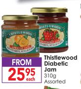Thistlewood Diabetic Jam Assorted-310g Each