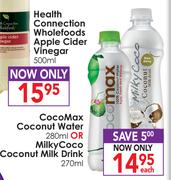 CocoMax Coconut Water 280ml Or Milky Coco Coconut Milk Drink-270ml Each