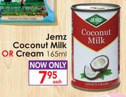Jemz Coconut Milk Or Cream-165ml Each