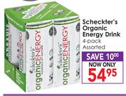 Scheckter's Organic Energy Drink Assorted-4 Pack
