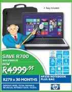 HP 250 Notebook + Bag