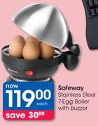 Safeway Stainless Steel 7 Egg Boiler With Buzzer