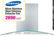 Samsung 60Cm Stainless Steel Chimney Extractor Fan
