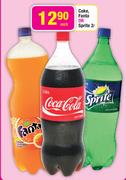 Coke, Fanta Or Sprite-2ltr Each