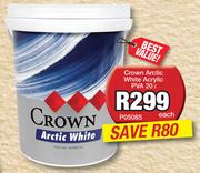 Crown Arctic White Acrylic PVA 20L P05085-Each