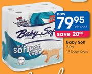 Baby Soft 2-Ply 18 Toilet Rolls-Per Pack