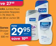 Sanex Shower Gel-500ml Each