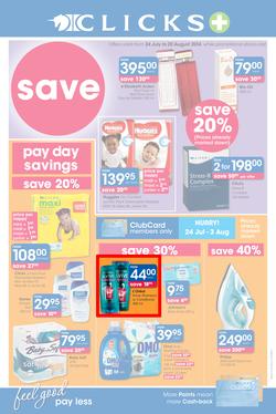 Clicks : Feel Good Pay Less (24 Jul - 20 Aug 2014), page 1