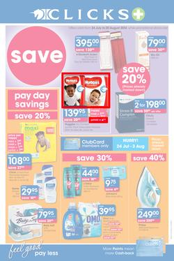 Clicks : Feel Good Pay Less (24 Jul - 20 Aug 2014), page 1