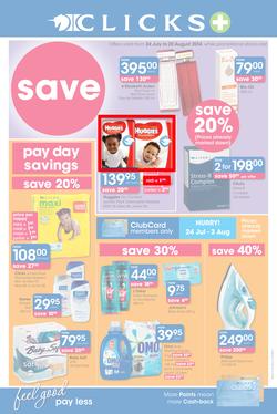 Clicks : Feel Good Pay Less (24 Jul - 20 Aug 2014), page 1