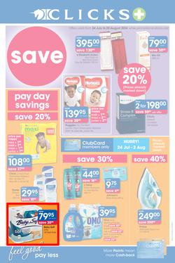 Clicks : Feel Good Pay Less (24 Jul - 20 Aug 2014), page 1