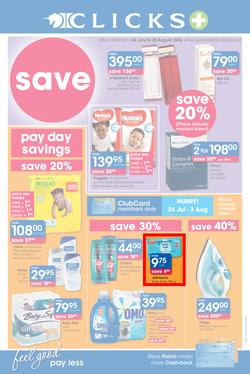 Clicks : Feel Good Pay Less (24 Jul - 20 Aug 2014), page 1