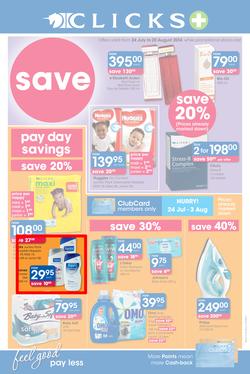 Clicks : Feel Good Pay Less (24 Jul - 20 Aug 2014), page 1
