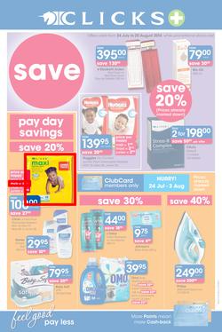 Clicks : Feel Good Pay Less (24 Jul - 20 Aug 2014), page 1