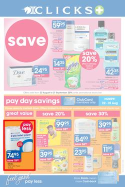 Clicks : Feel Good Pay Less (22 Aug - 21 Sep 2014), page 1