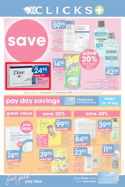 Clicks : Feel Good Pay Less (22 Aug - 21 Sep 2014), page 1