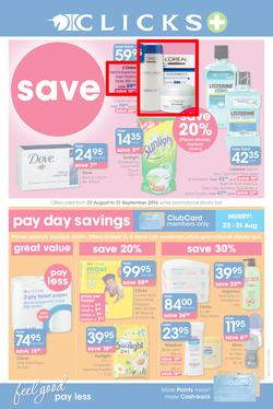 Clicks : Feel Good Pay Less (22 Aug - 21 Sep 2014), page 1