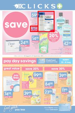 Clicks : Feel Good Pay Less (22 Aug - 21 Sep 2014), page 1
