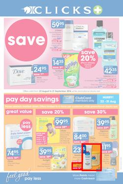 Clicks : Feel Good Pay Less (22 Aug - 21 Sep 2014), page 1