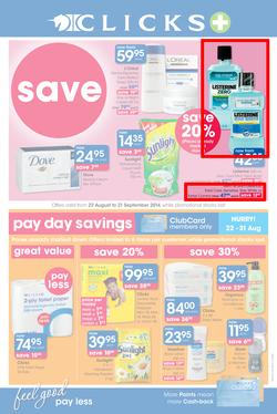 Clicks : Feel Good Pay Less (22 Aug - 21 Sep 2014), page 1
