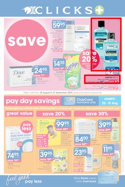Clicks : Feel Good Pay Less (22 Aug - 21 Sep 2014), page 1