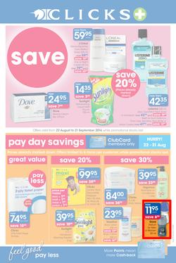 Clicks : Feel Good Pay Less (22 Aug - 21 Sep 2014), page 1