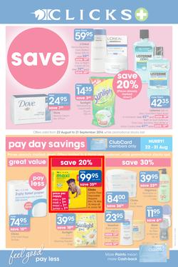 Clicks : Feel Good Pay Less (22 Aug - 21 Sep 2014), page 1
